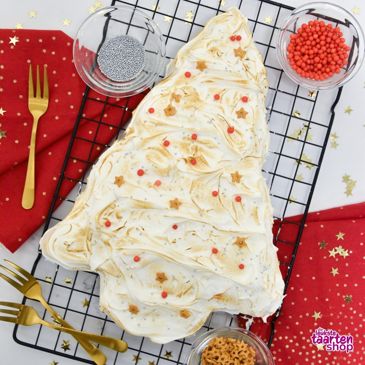 Limoncello Christmas tree cake with Meringue