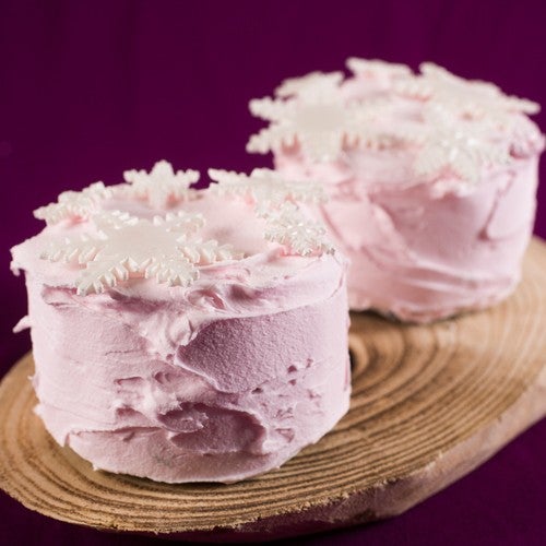 Mini snowflake cakes