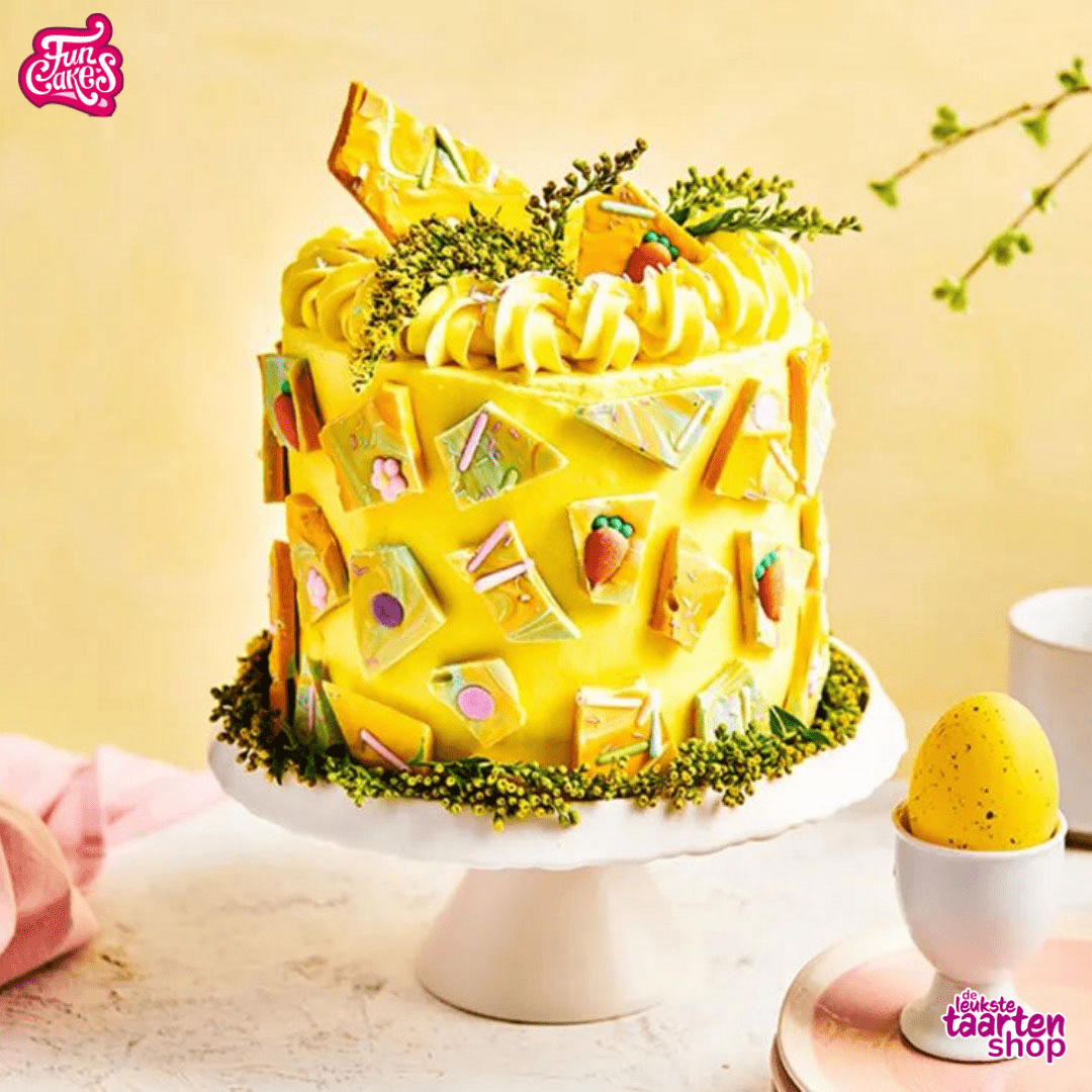 Easter cake with candy bark