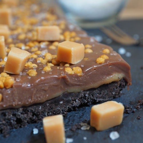 No bake Oreo tart salted caramel