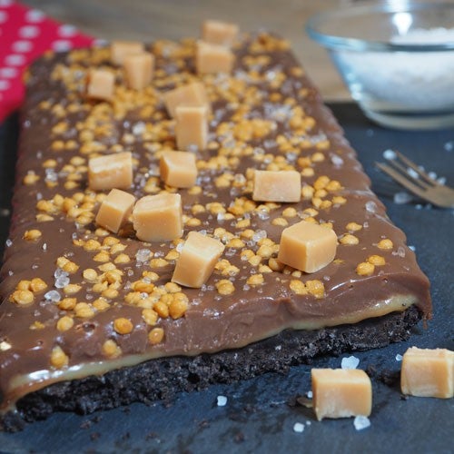 No bake Oreo tart salted caramel