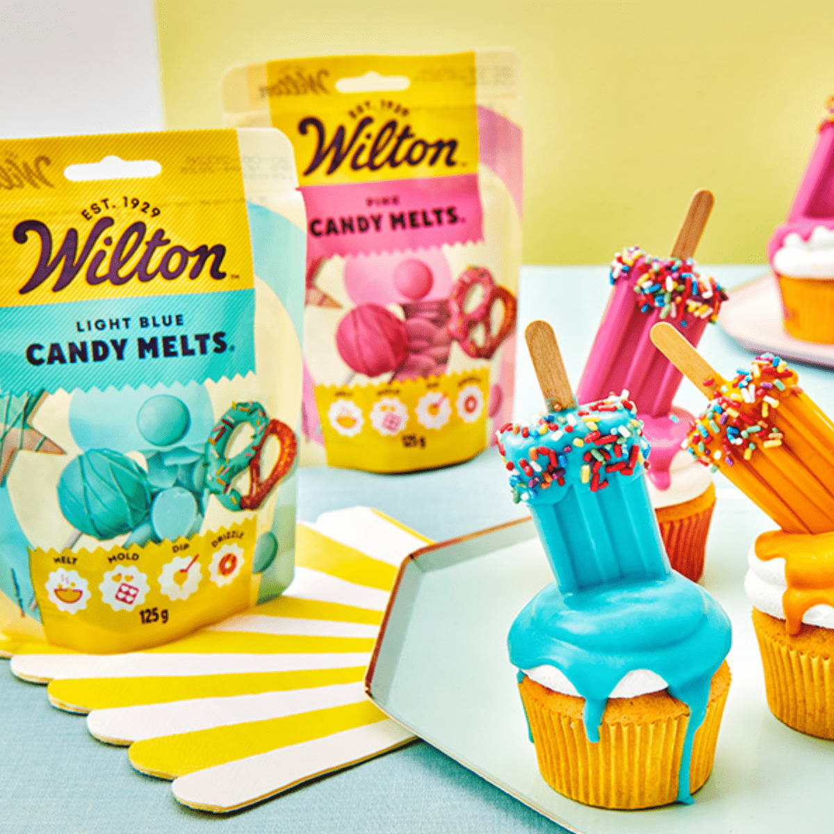 Cupcakes with Candy Melts ice cream
