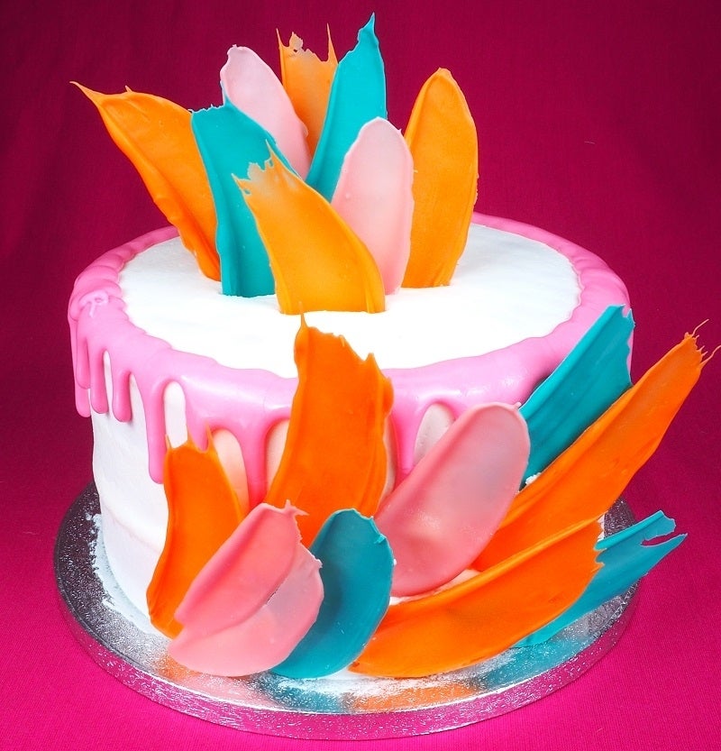 Brush stroke cake