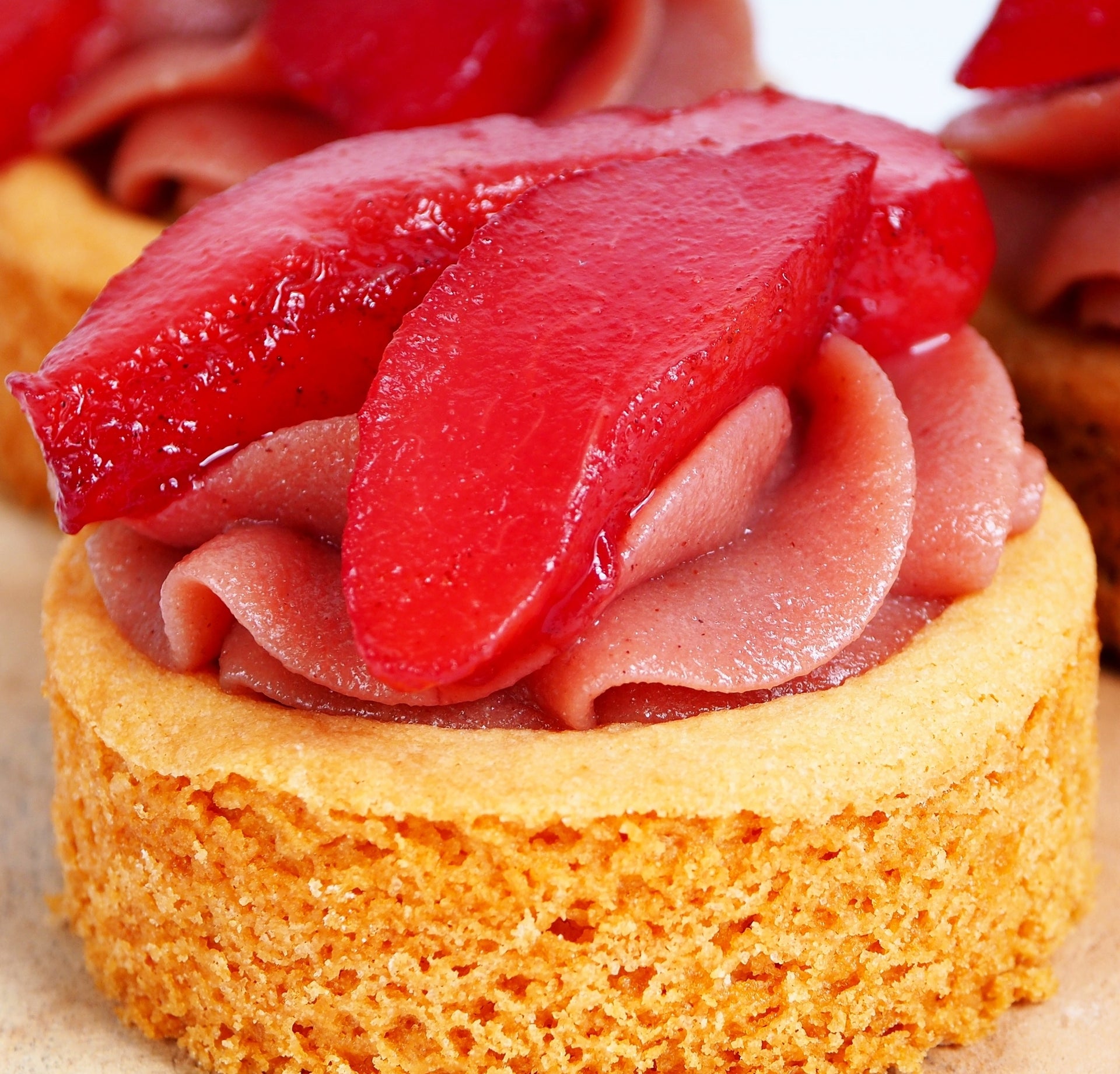 Poached Pears Cookie Cups