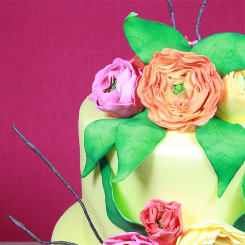 Ranunculus cake
