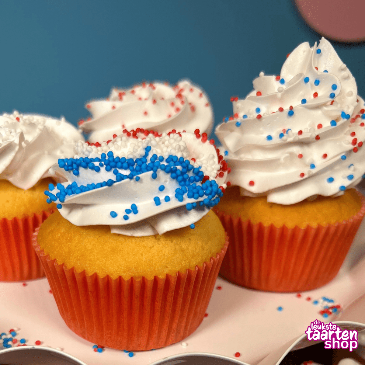 King's Day Cupcakes Red White Blue