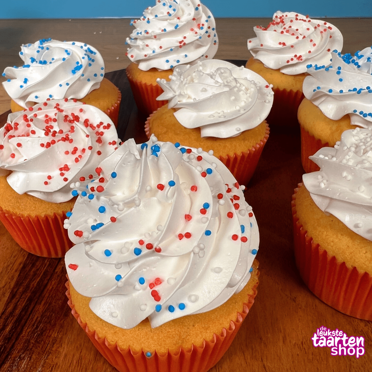 King's Day Cupcakes Red White Blue