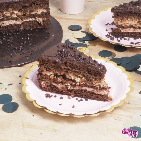 Chocolate Cake with Hazelnut Crunch and Ganache