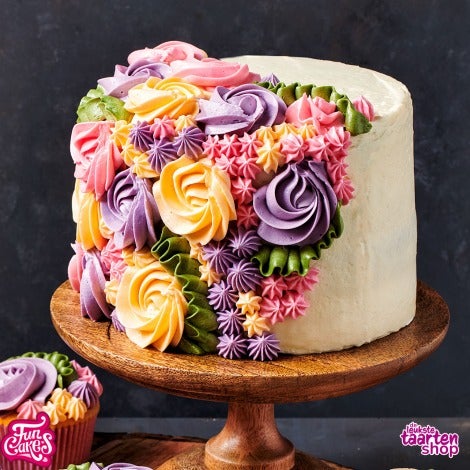 Botercrème Bloemen Taart