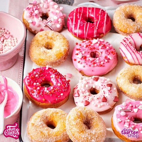 Donuts with Pink Dip 'n Drip
