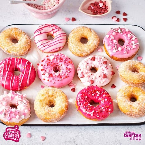 Donuts with Pink Dip 'n Drip