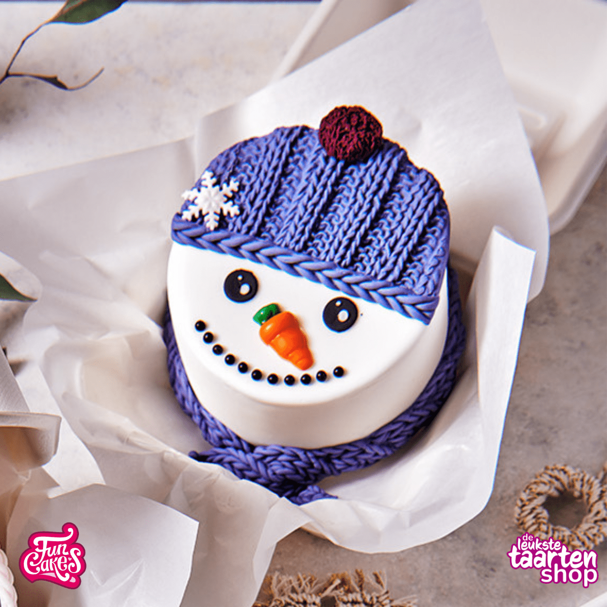 Snowman Bento Cake