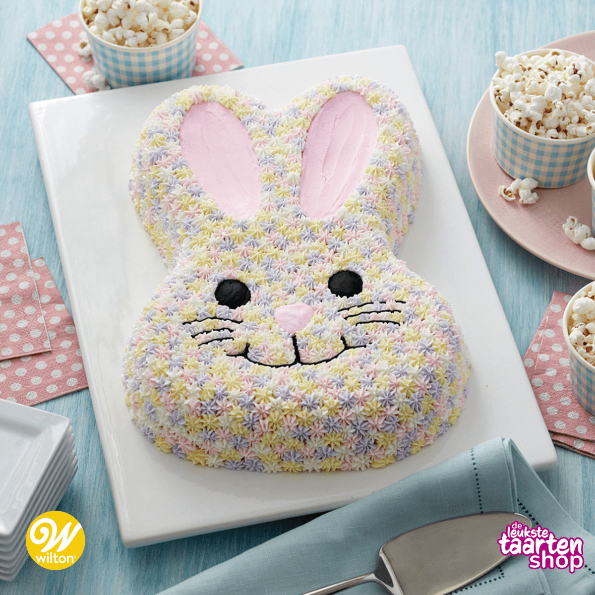 Fluffy Pastel Bunny Cake