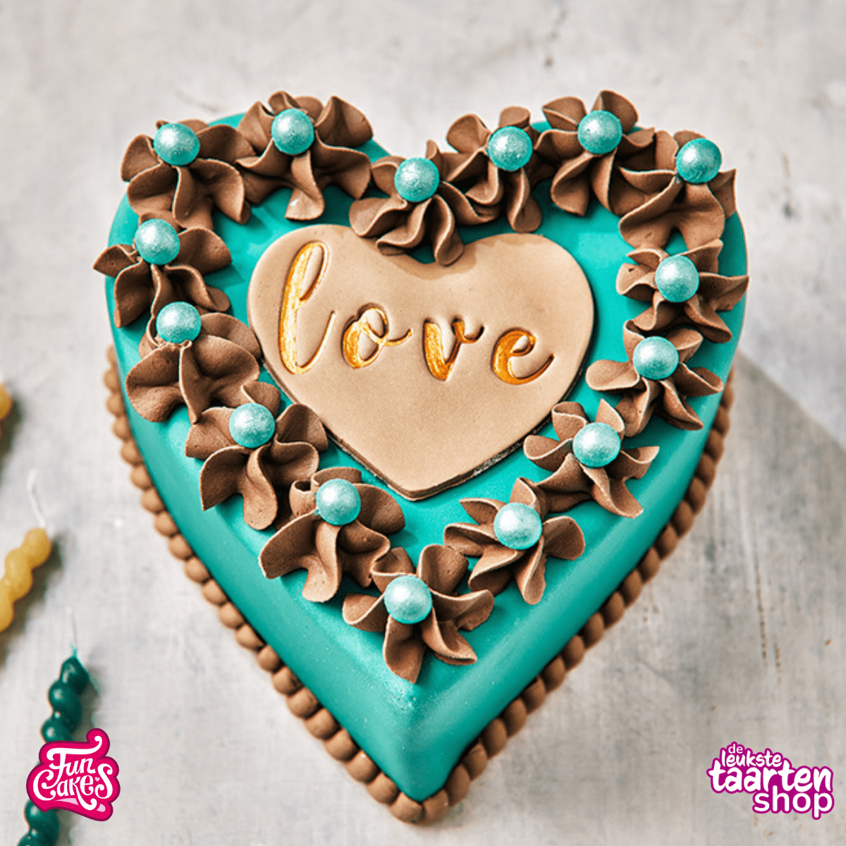 Valentine's Day Heart Cake Blue