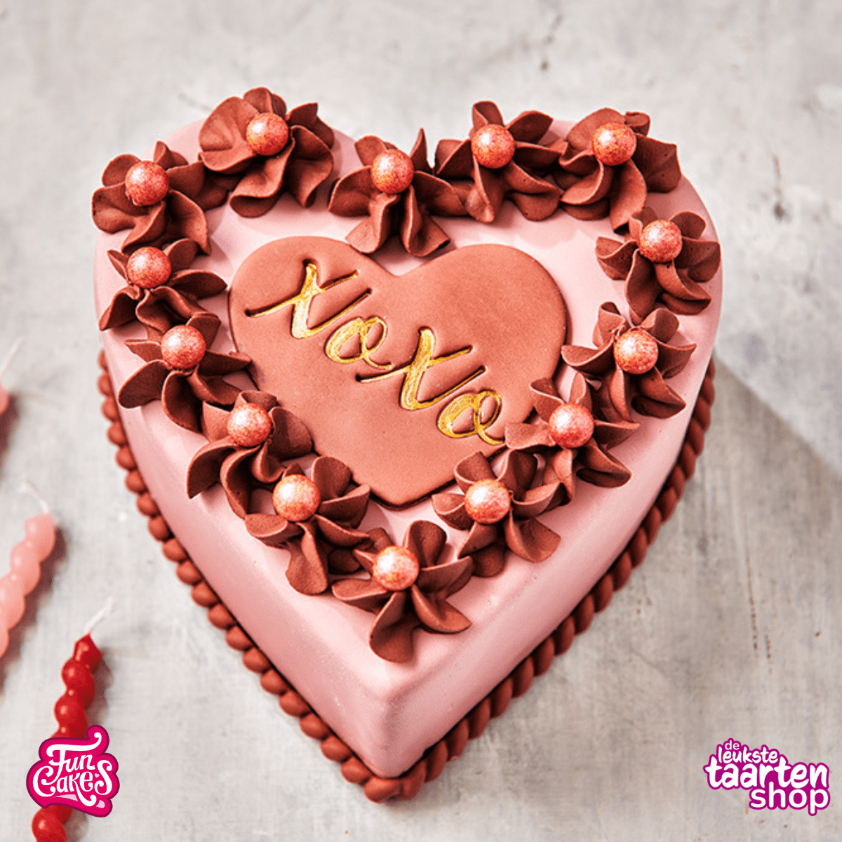 Valentine's Day Heart Cake Pink