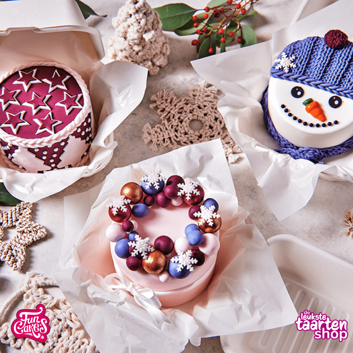 Christmas Stars Bento Cake