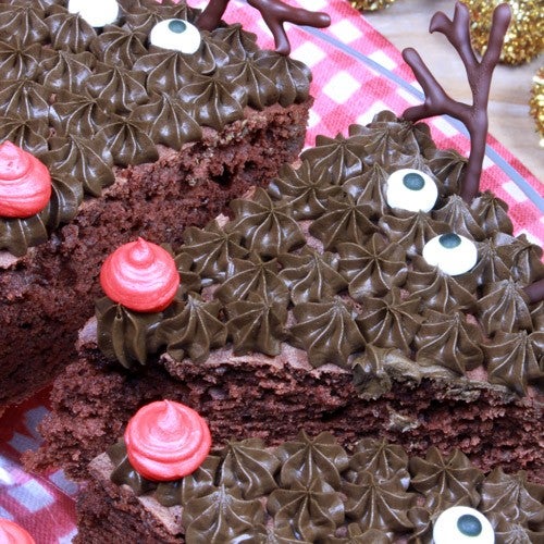 Red-nosed Rudolph brownie