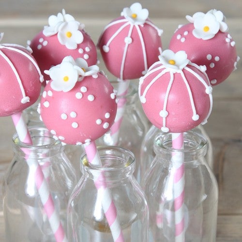 Pink cake pops