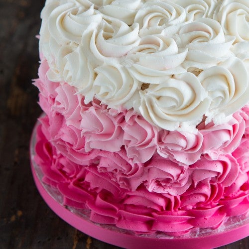 Cake with rosettes for Mother's Day