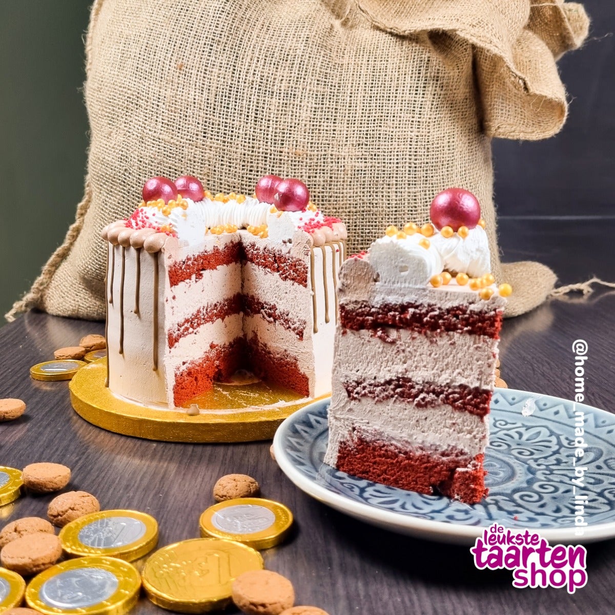 Saint Nicholas Red Velvet Drip Cake