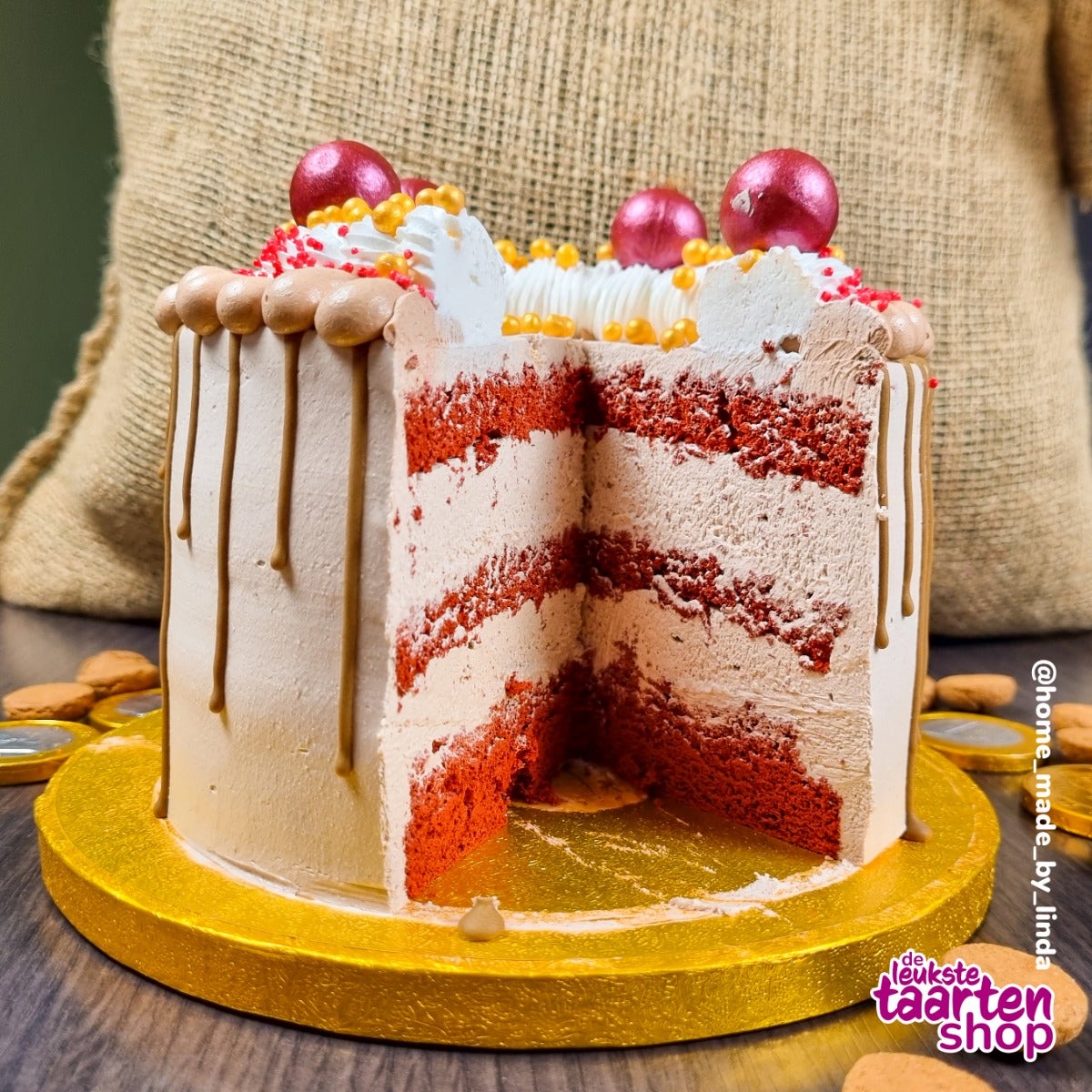 Saint Nicholas Red Velvet Drip Cake