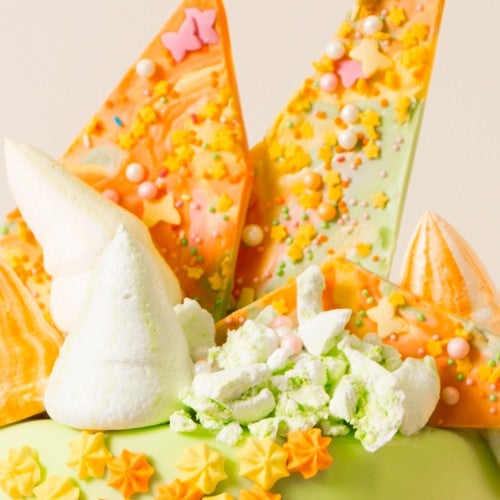 Smashing candy bark birthday cake
