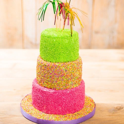 Cheerful sprinkle cake