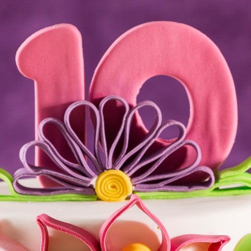 Cheerful quilling cake