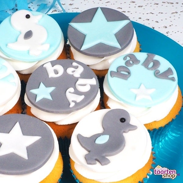 Baby boy cupcakes
