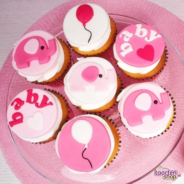 Baby girl cupcakes