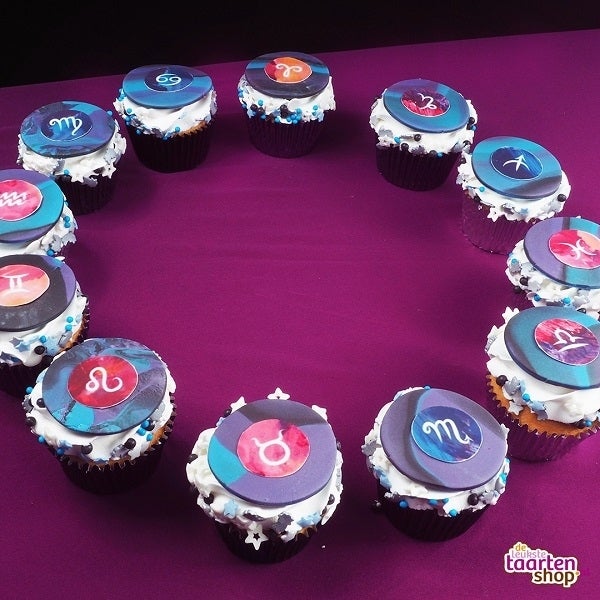 Recept Sterrenbeeld galaxy cupcakes