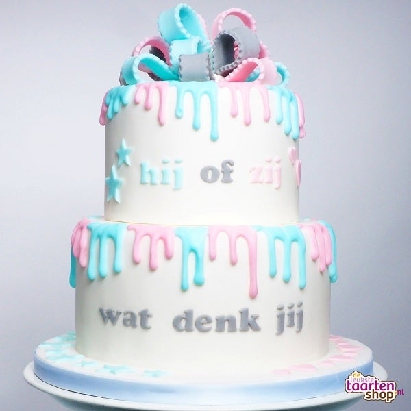 Gender reveal baby cake