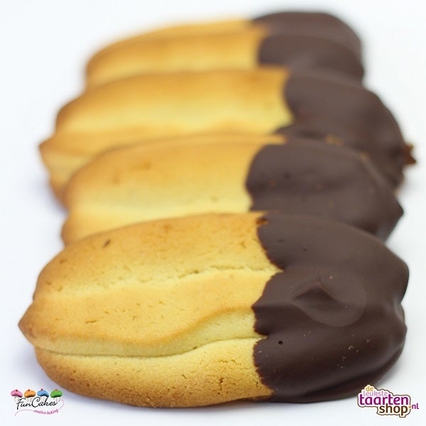 Spritz cookies with chocolate