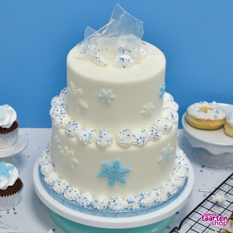 Winter Cake with White Chocolate Buttercream 