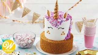 How to Make a Sparkling Tiered Unicorn Birthday Cake | Wilton