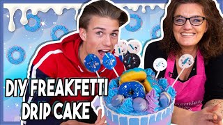 Deleukstetaartenshop + YoursToday & Levy Jansen: DIY FREAKFETTI DRIP CAKE