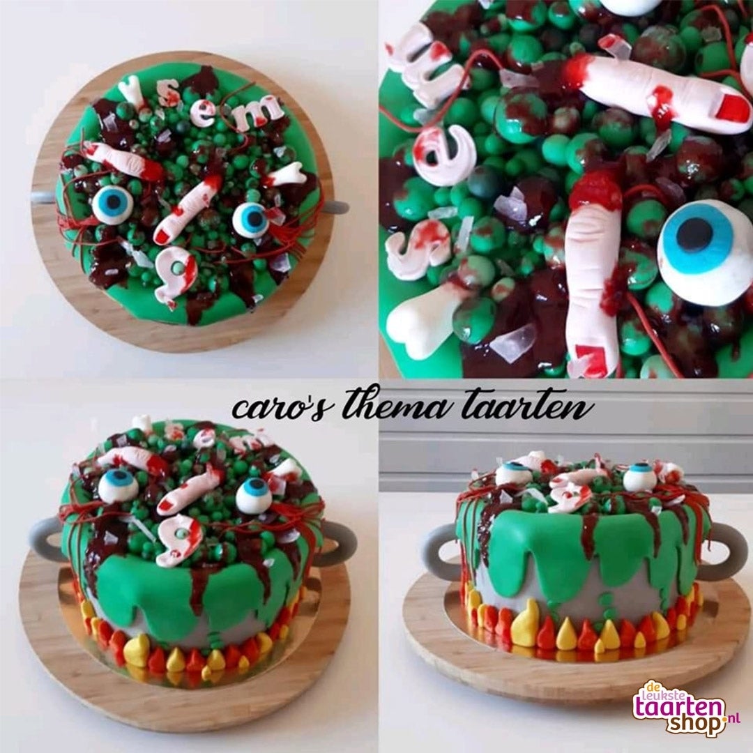 Halloween Witch Cauldron Cake