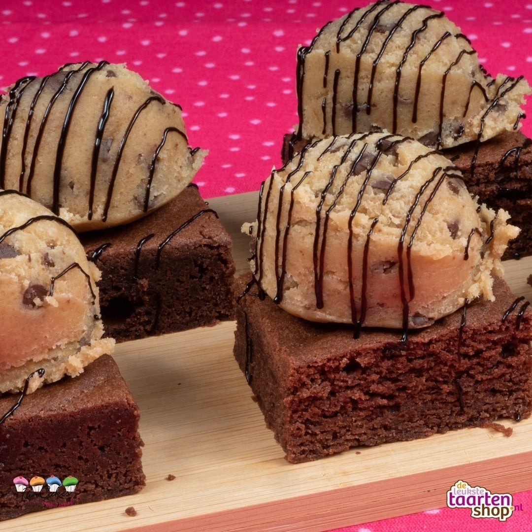 Cookie dough brownies