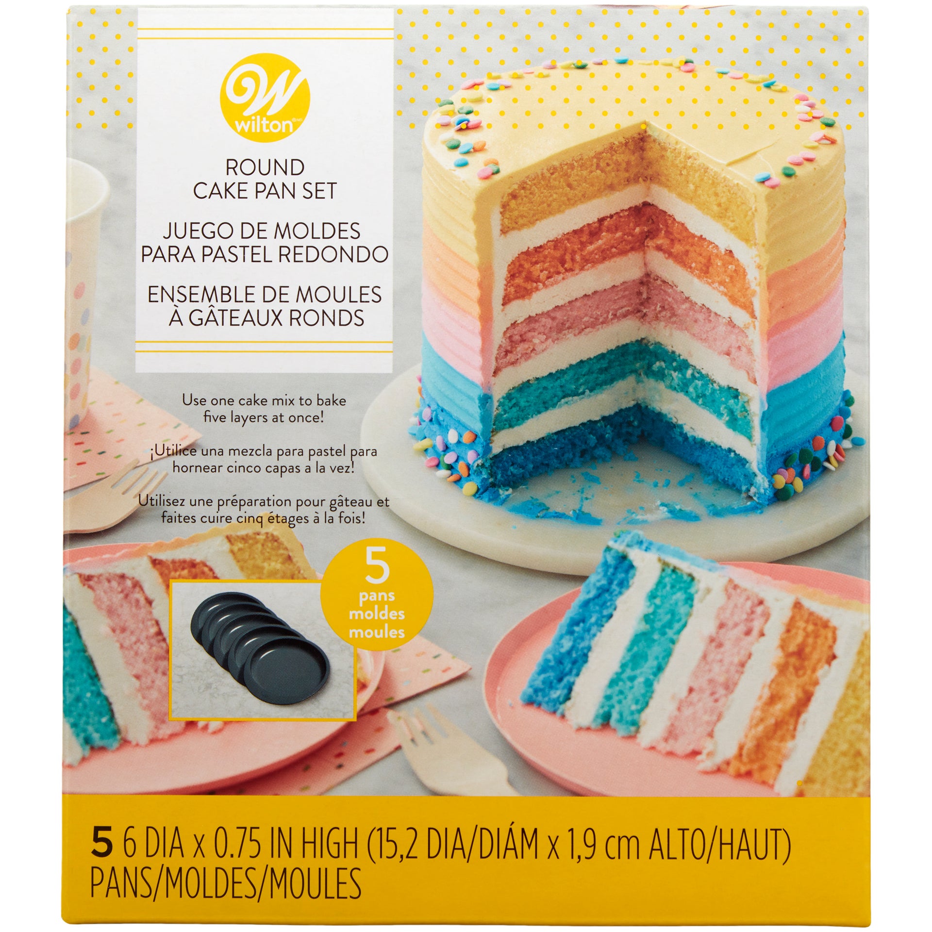 Wilton Cake Pan Easy Layers 15cm set/5