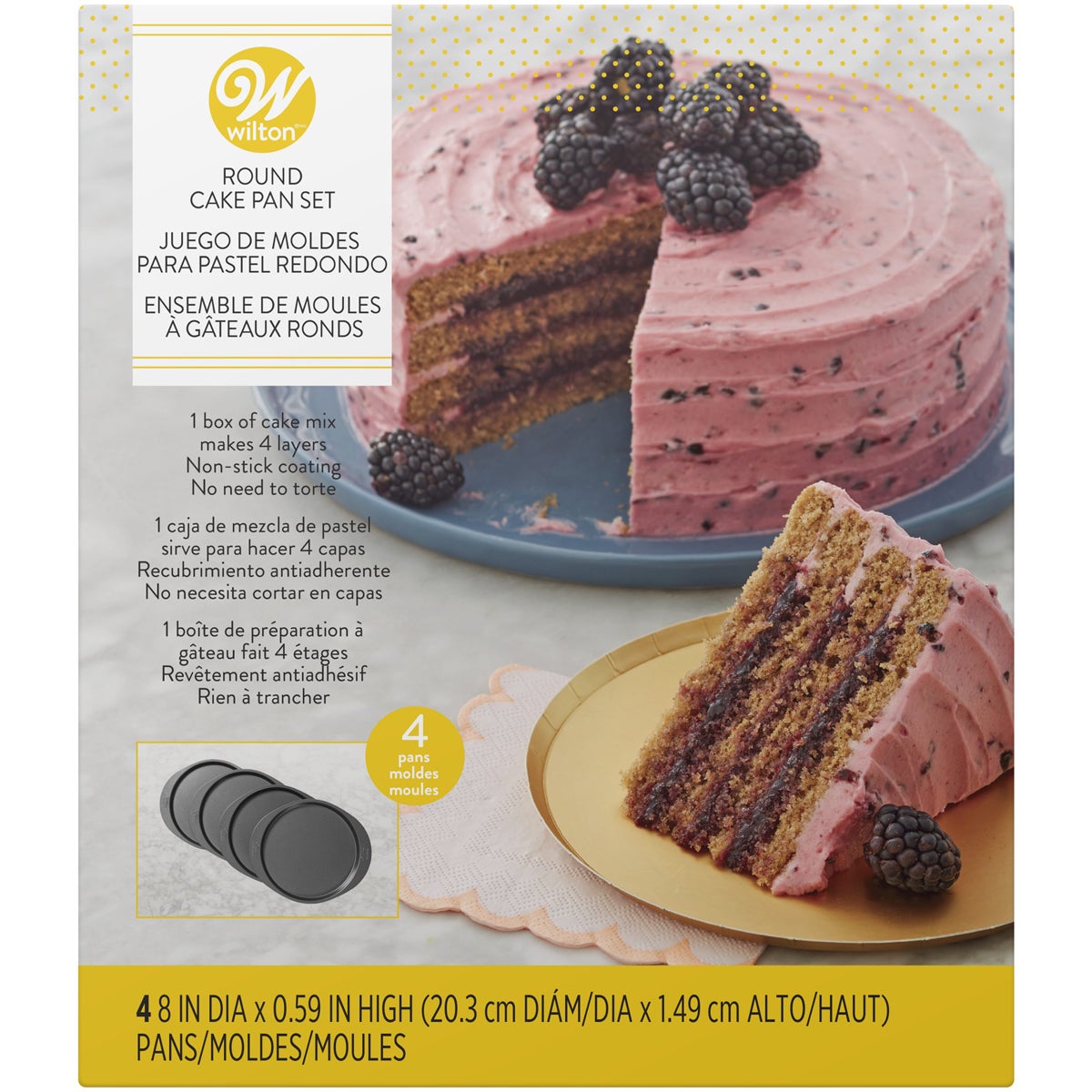 Wilton Easy Layers Cake Pan 20cm set/4
