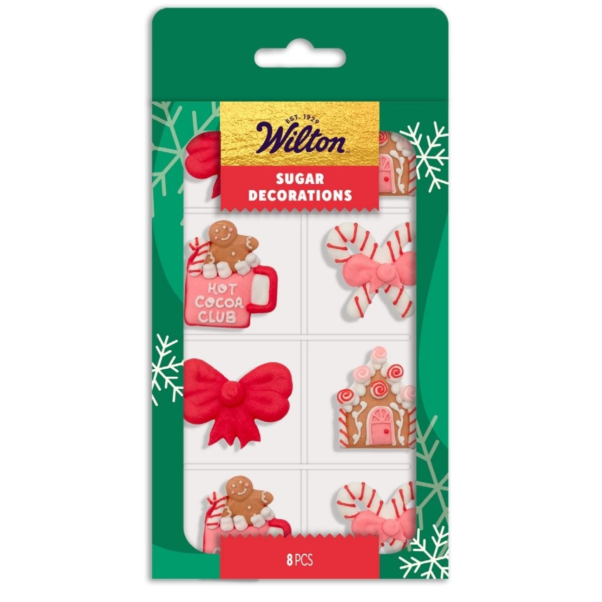 Wilton Sugar Decorations Candy Christmas set/8
