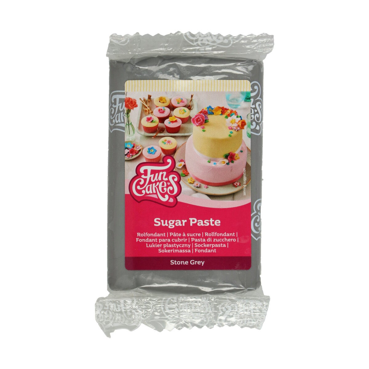 FunCakes Sugar Paste Stone Grey 250g