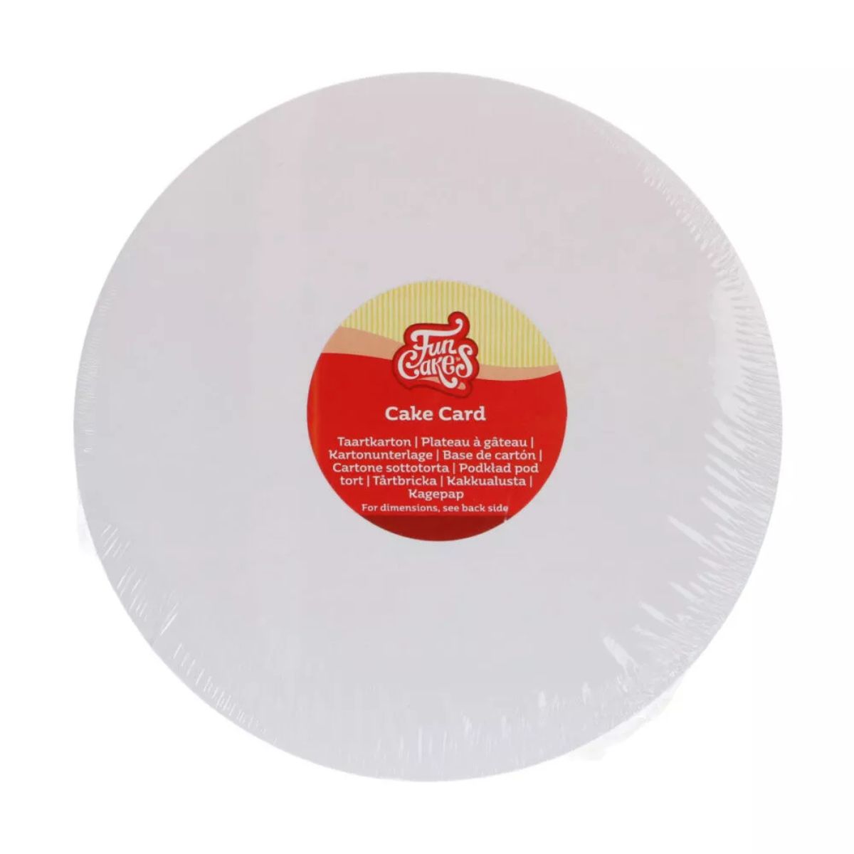 FunCakes Cake Card Greaseproof Round Ø22cm pk/5