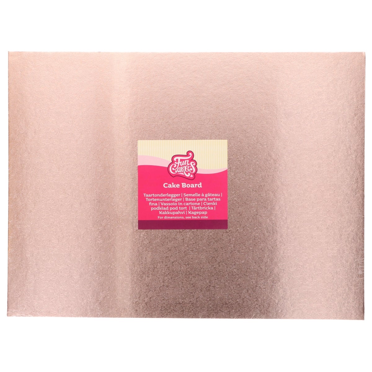 FunCakes Cake Board Oblong Rose Gold 40x30cm