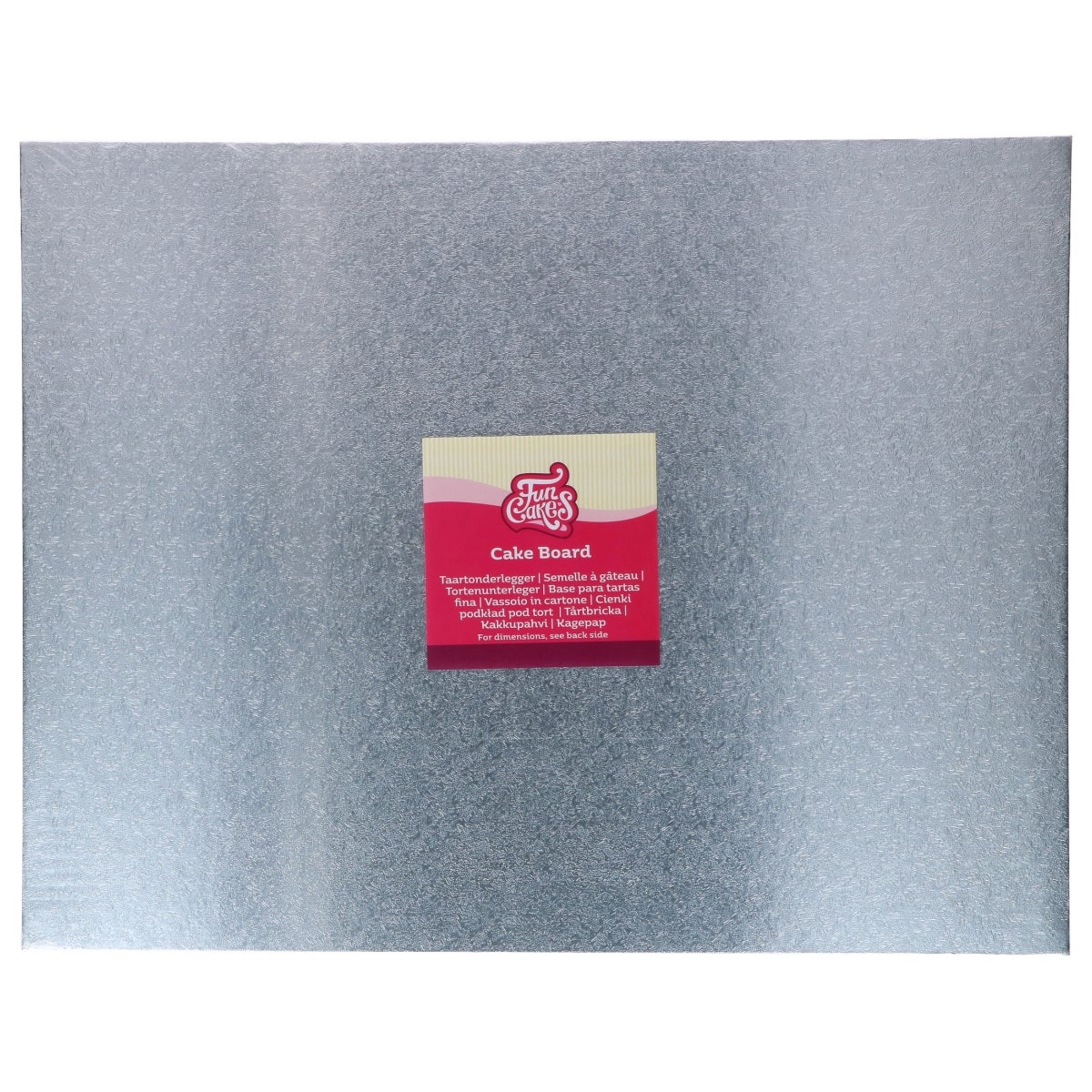 FunCakes Cake Board Oblong Silver 45x35cm