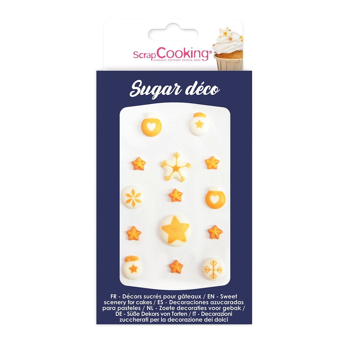 ScrapCooking Sugar Decorations Gold Stars set/14