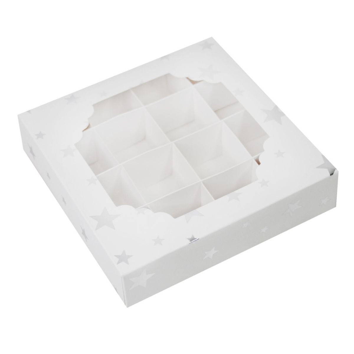 Simply Making Treat Box and Inserts Silver Stars 16 Cavities pk/100