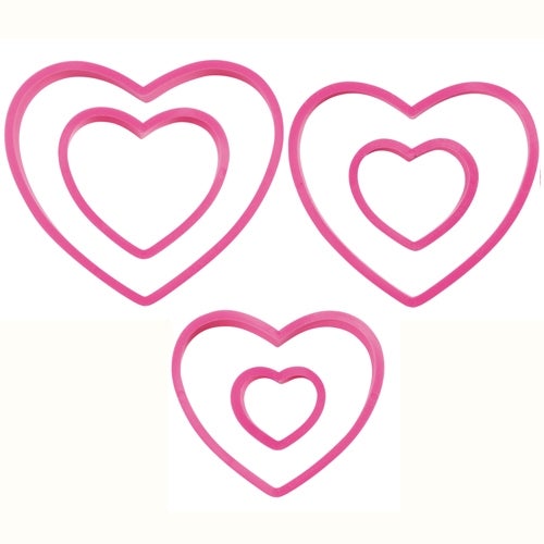 Wilton Cookie Cutter Nesting Heart set/6