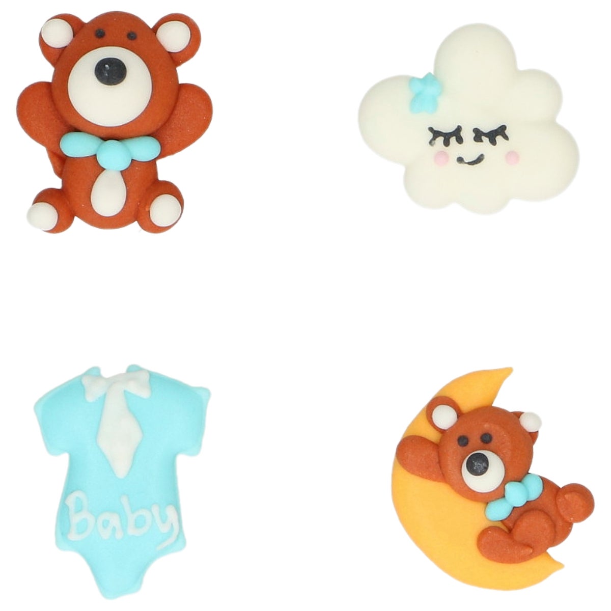 Wilton Sugar Decorations Baby Bliss Blue set/8
