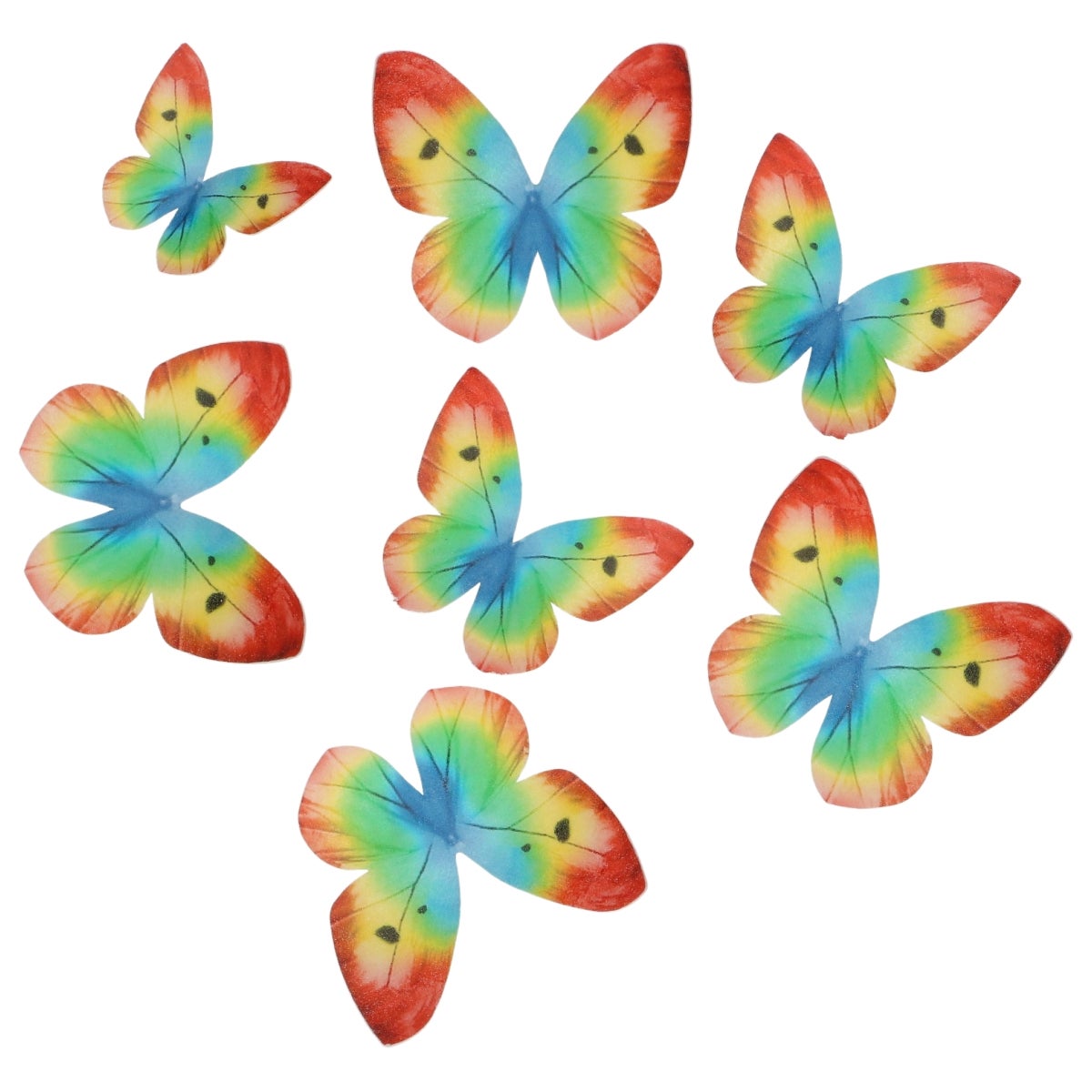 Wilton Edible Wafer Decorations Butterflies Rainbow set/8